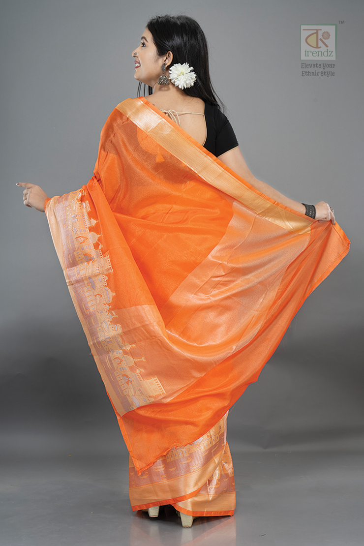 Handwoven Banarasi Ghat Warm Silk Saree