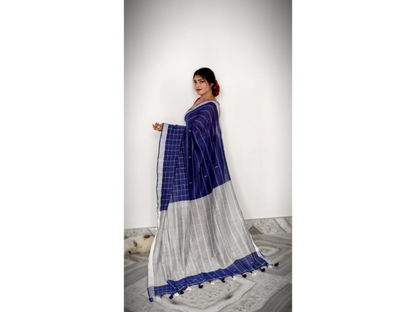 Half Check Cotton Saree