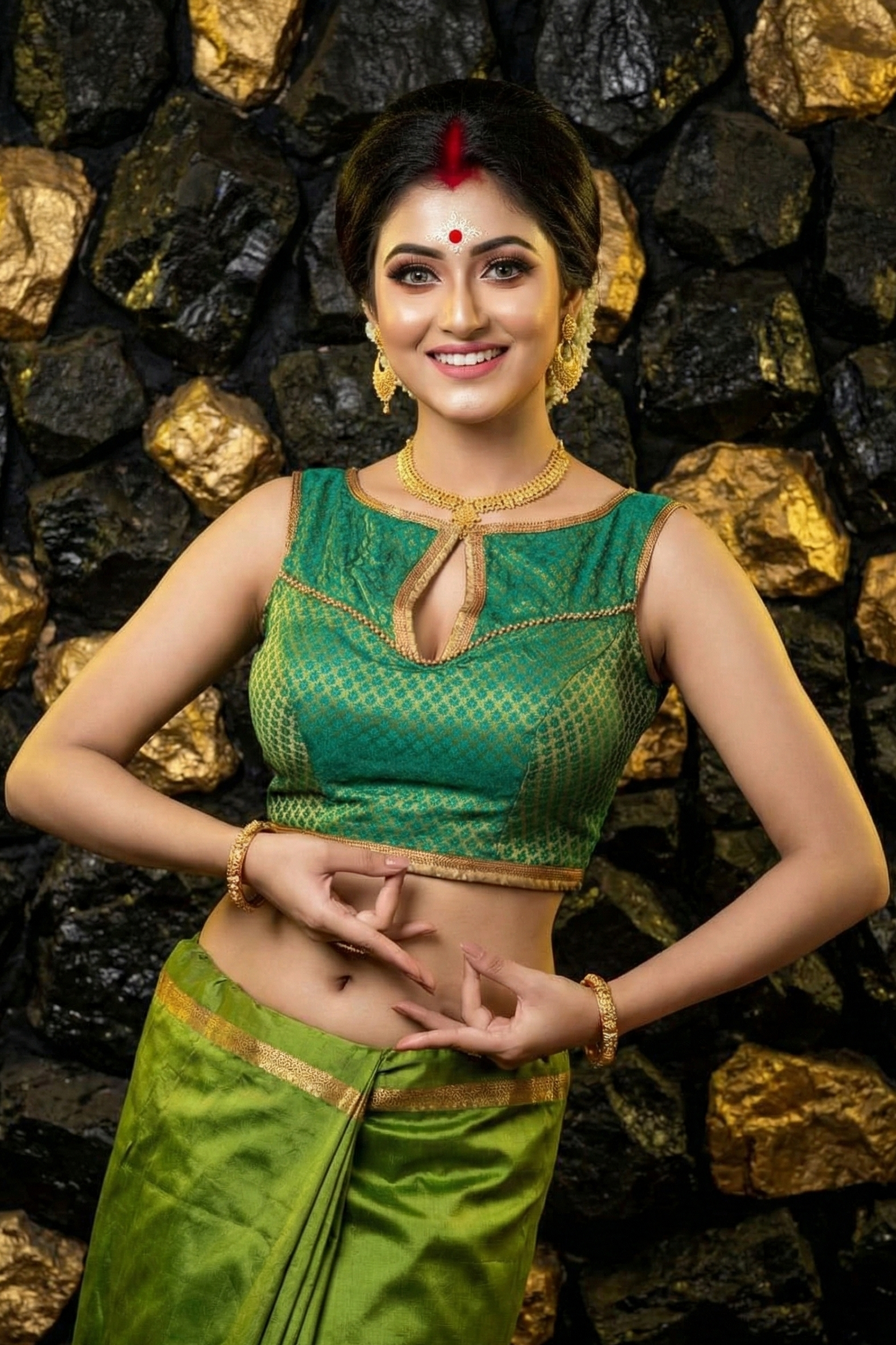 Pure Silk Fabric Texture Detail - Bong Trendz Ethnic Wear