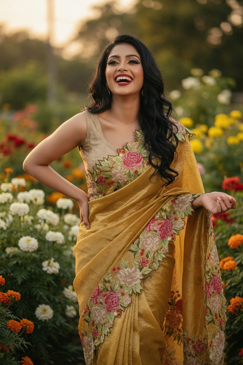 Bagicha Tissue Silk Saree – View 5 | Bong Trendz