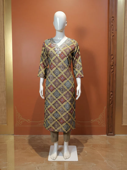 Bandhani Print Crepe Silk 3-Piece Set -