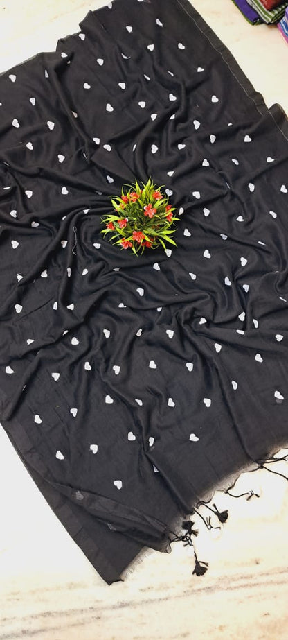 Love Embroidery Cotton Handloom Saree