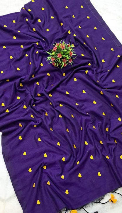 Love Embroidery Cotton Handloom Saree