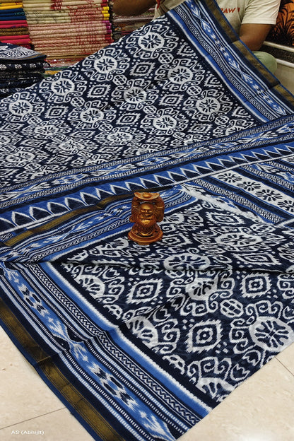 Chanderi Indigo Saree