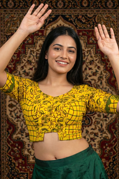 Baishakhi Special Red & White Cotton Designer Blouse | Traditional Ethnic Wear