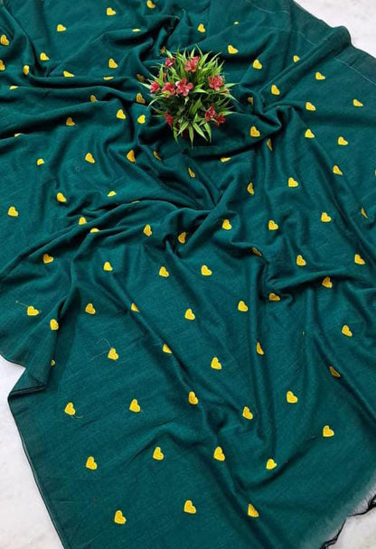 Love Embroidery Cotton Handloom Saree