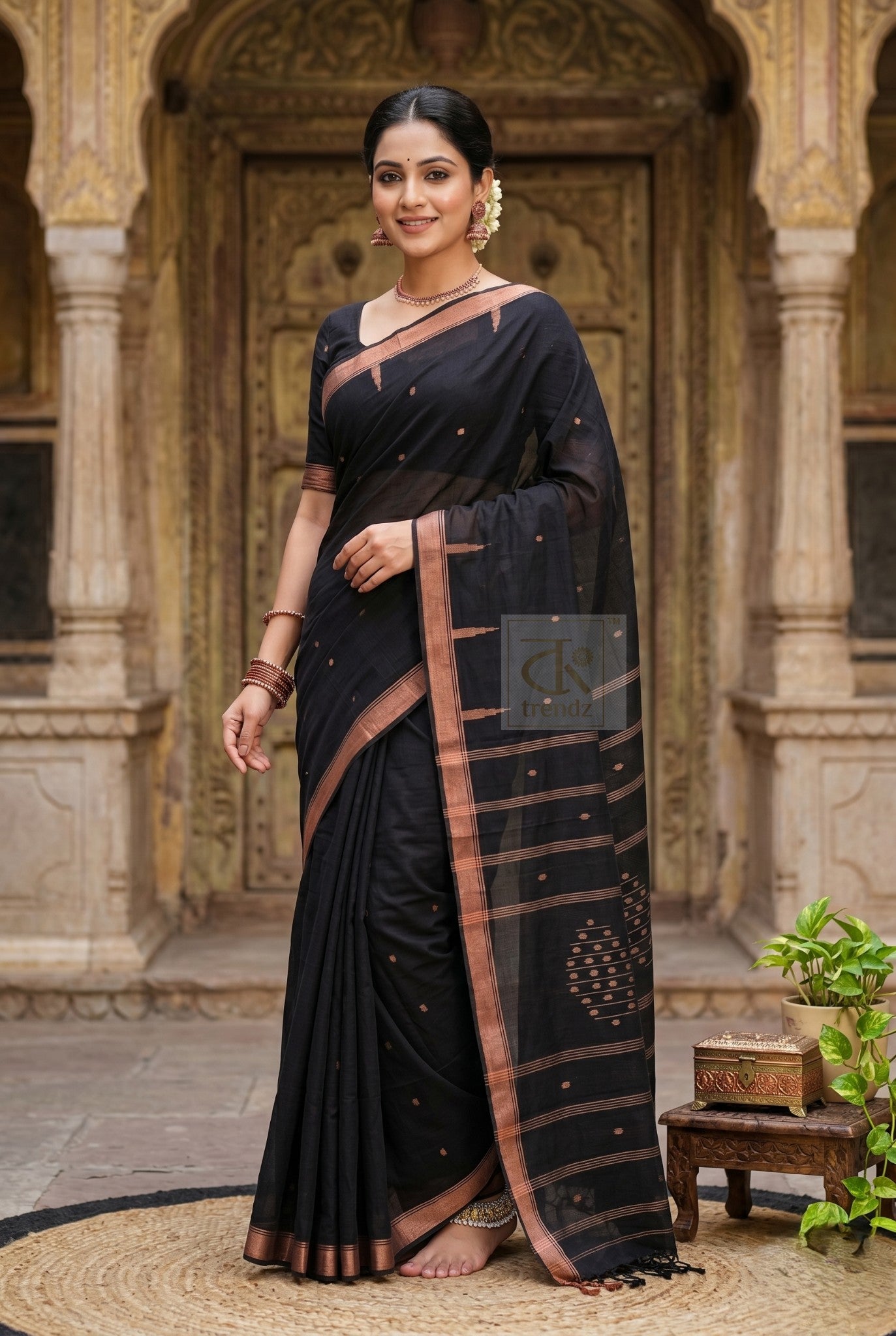 Exclusive Pure Cotton Handloom Saree with Blouse Piece | Hand Woven