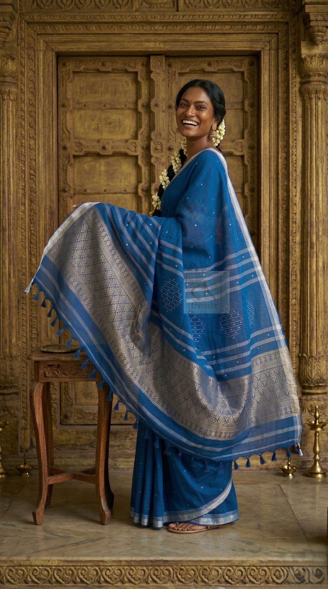 Exclusive Pure Cotton Handloom Saree with Blouse Piece | Hand Woven