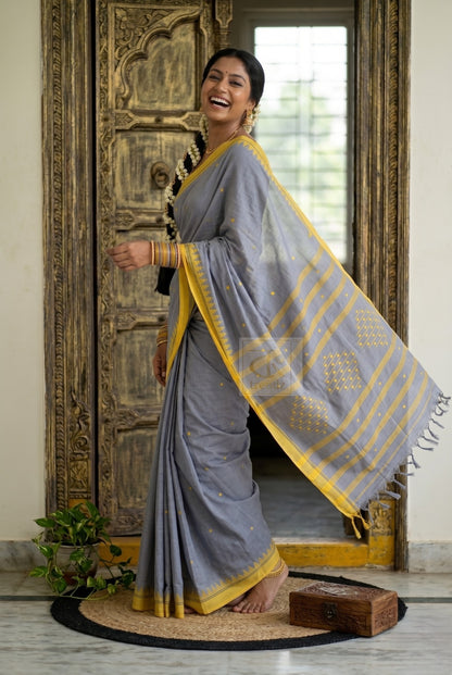 Exclusive Pure Cotton Handloom Saree with Blouse Piece | Hand Woven