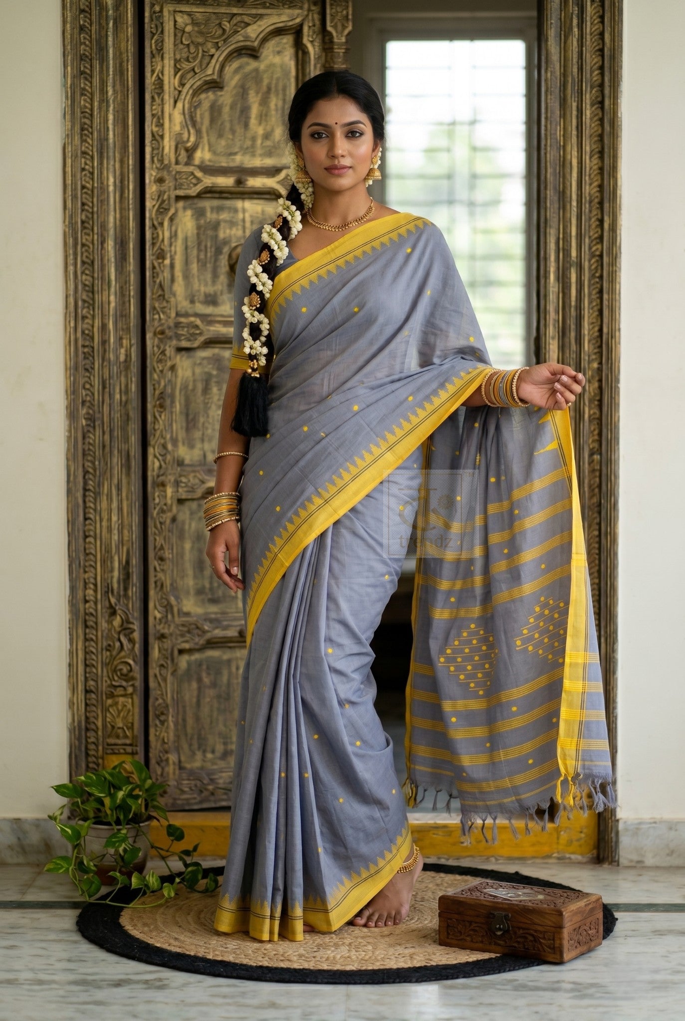 Exclusive Pure Cotton Handloom Saree with Blouse Piece | Hand Woven