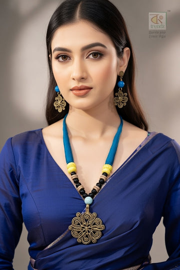 Heritage Brass Dhokra Jewellery Set DK2 – Necklace & Earrings | Bong Trendz