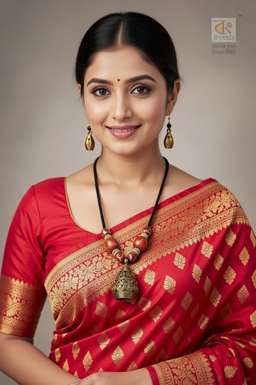 Antique Finish Dhokra Jewellery Set DK5 – Necklace & Earrings | Bong Trendz
