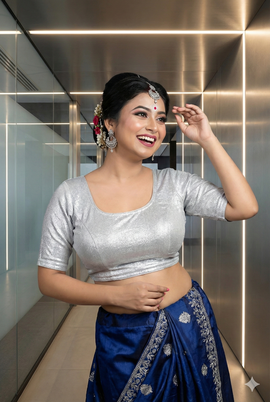 Satin Model Designer Blouse