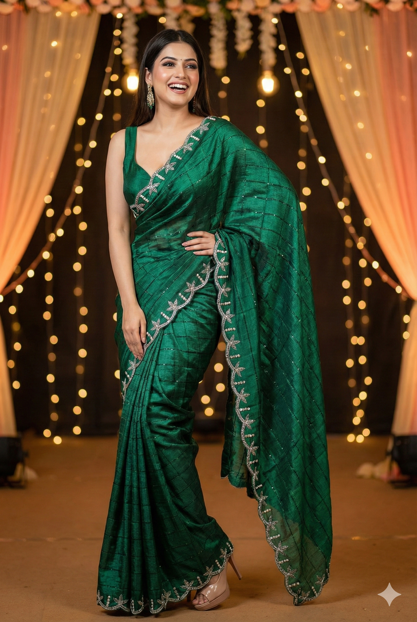 Exclusive Jimmy Choo Silk Saree