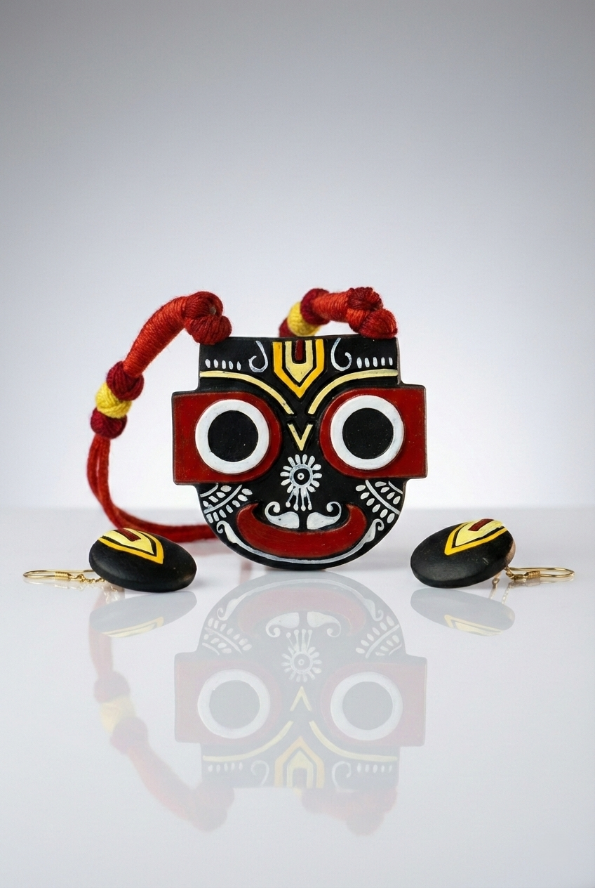 Jaganath  Terracotta jewellery with ear ring