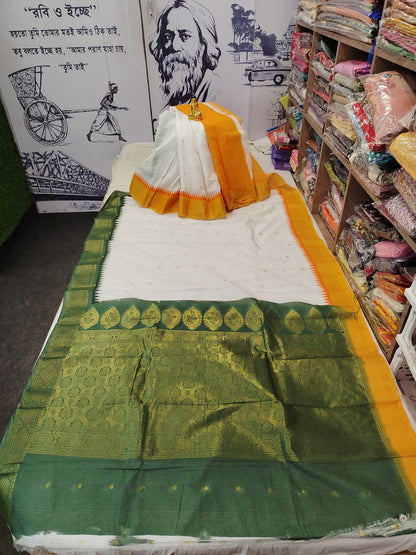 Ganga Jamuna Kota Banarasi Saree | Durga Puja Wear | Bong Trendz