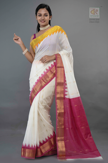 Ganga Jamuna Kota Banarasi Saree – Pallu Detail | Bong Trendz