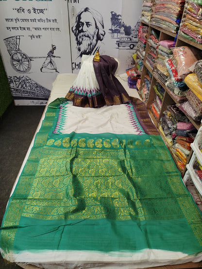 Ganga Jamuna Kota Banarasi Saree | Durga Puja Wear | Bong Trendz
