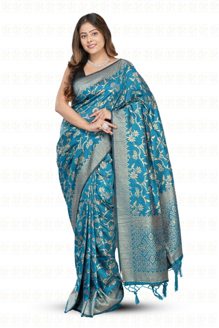 Stunning Matka Jaal Silk Saree