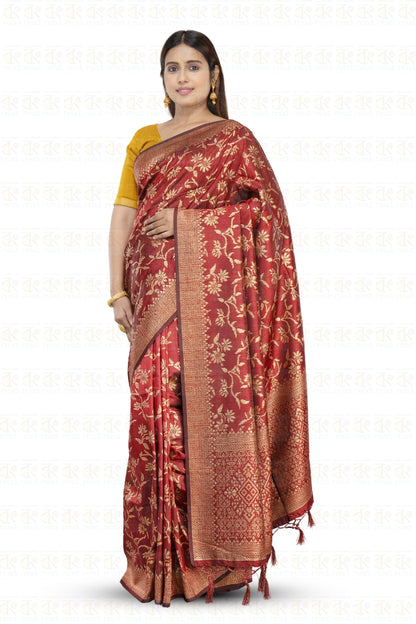 Stunning Matka Jaal Silk Saree