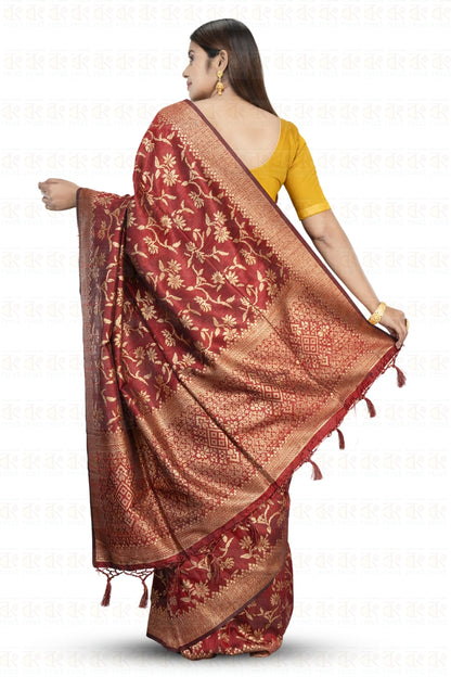 Stunning Matka Jaal Silk Saree