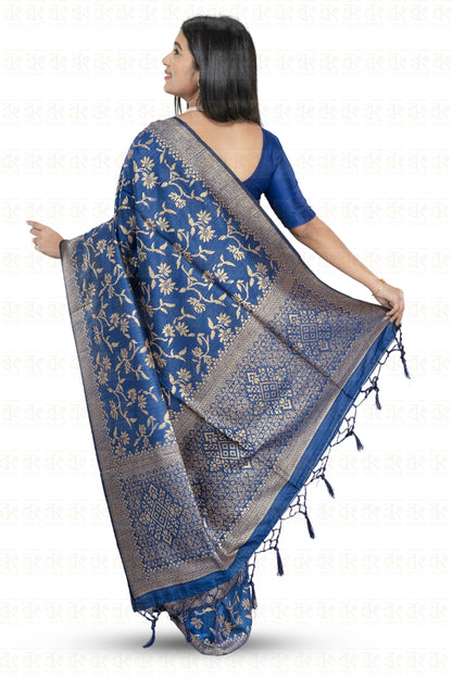 Stunning Matka Jaal Silk Saree