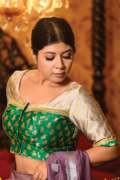 Designer Bridal Green Blouse