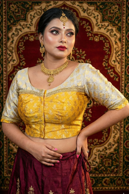 Designer Bridal Yellow Blouse
