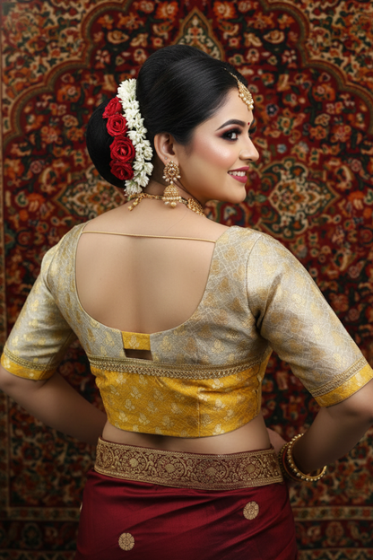Wedding Designer Blouse Yellow