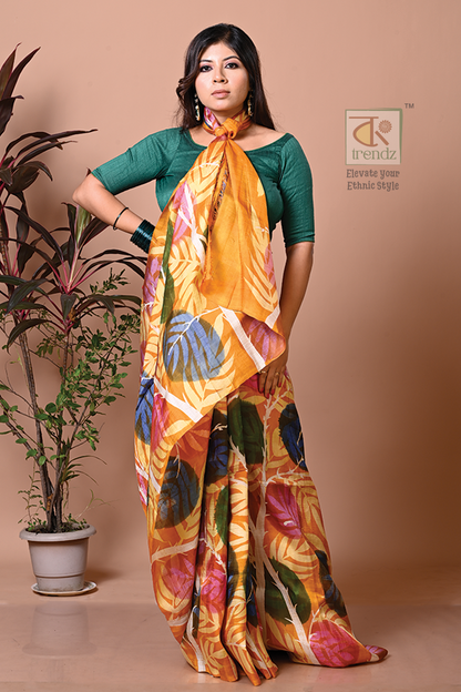 Murshidabad Printed Pure Silk Saree from Bengal ships to US, Canada, Australia, Dubai, Singapore