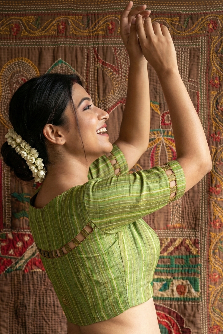 Designer Cutout Cotton Blouse