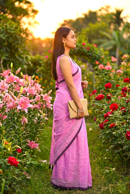 Soft Plain Mul Cotton Saree – Buy Online