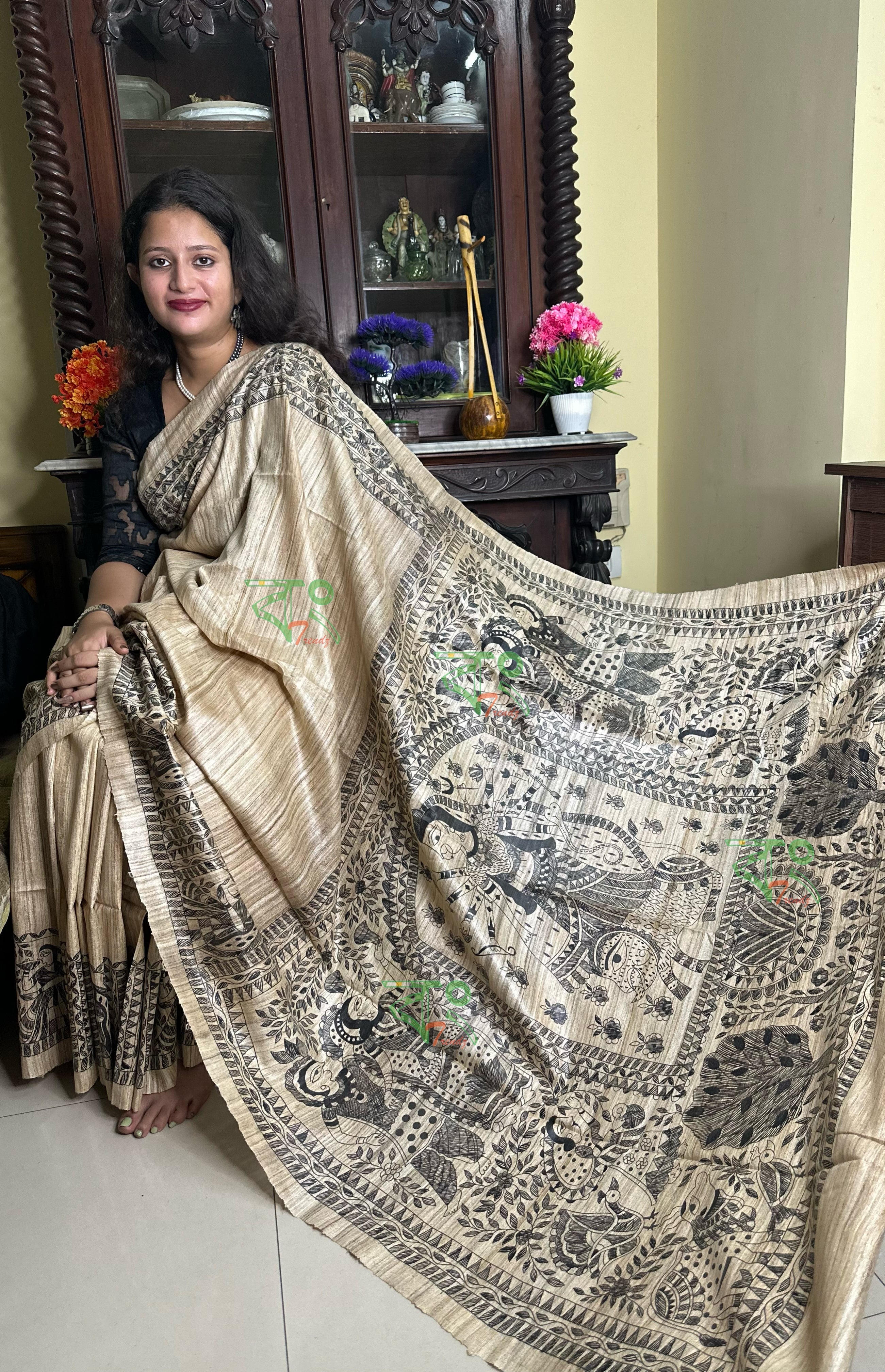 Madhubani Sarees – AMOUNEE - Handloom & Handicraft