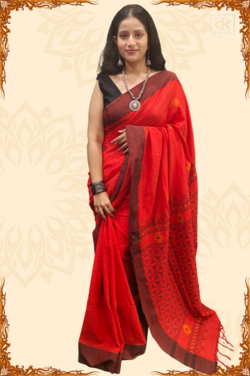 Pure cotton handloom jamdani saree from Bengal – Bong Trendz Kolkata collection