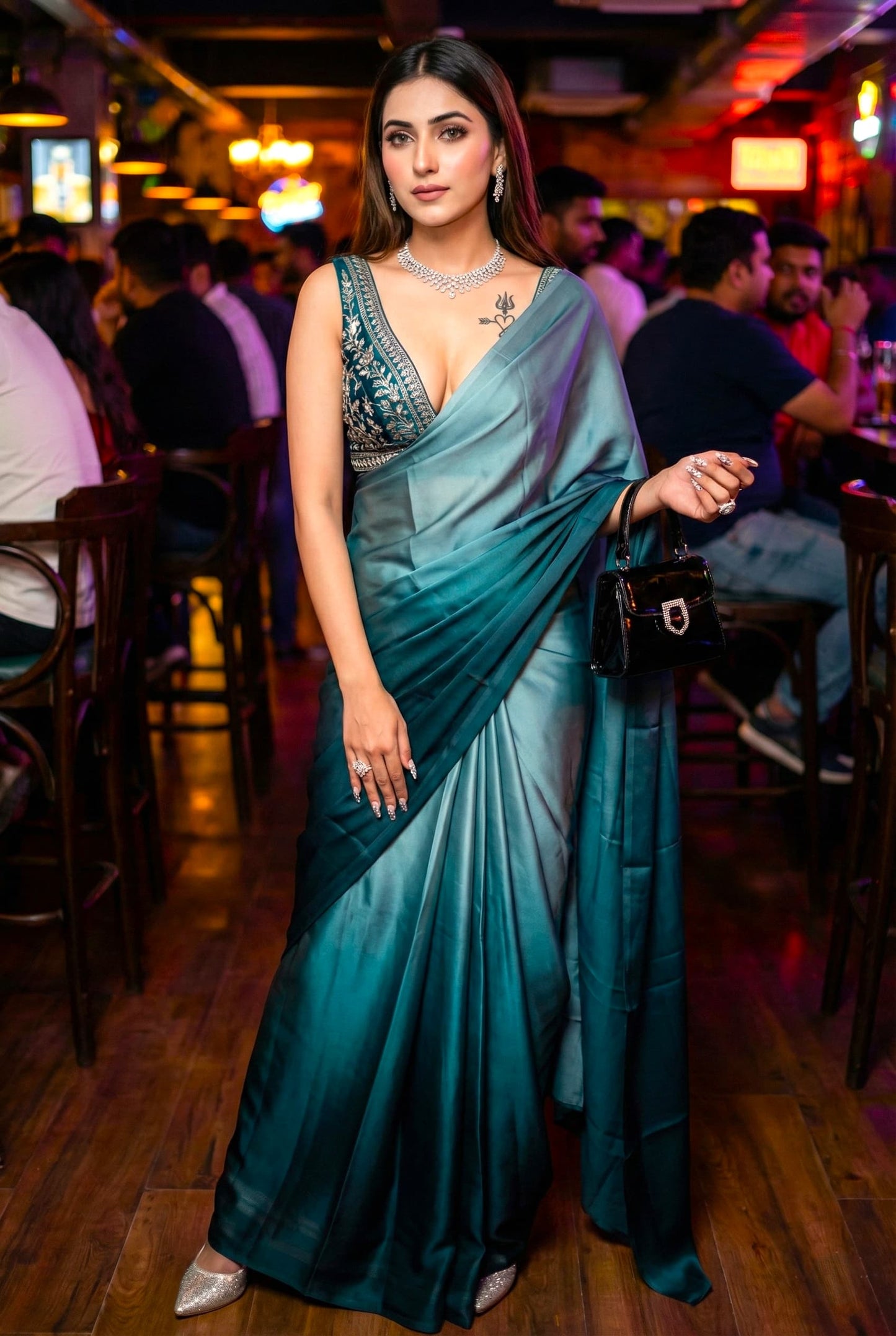 Rangoli Silk Ready to Wear Saree – View 6 | Bong Trendz