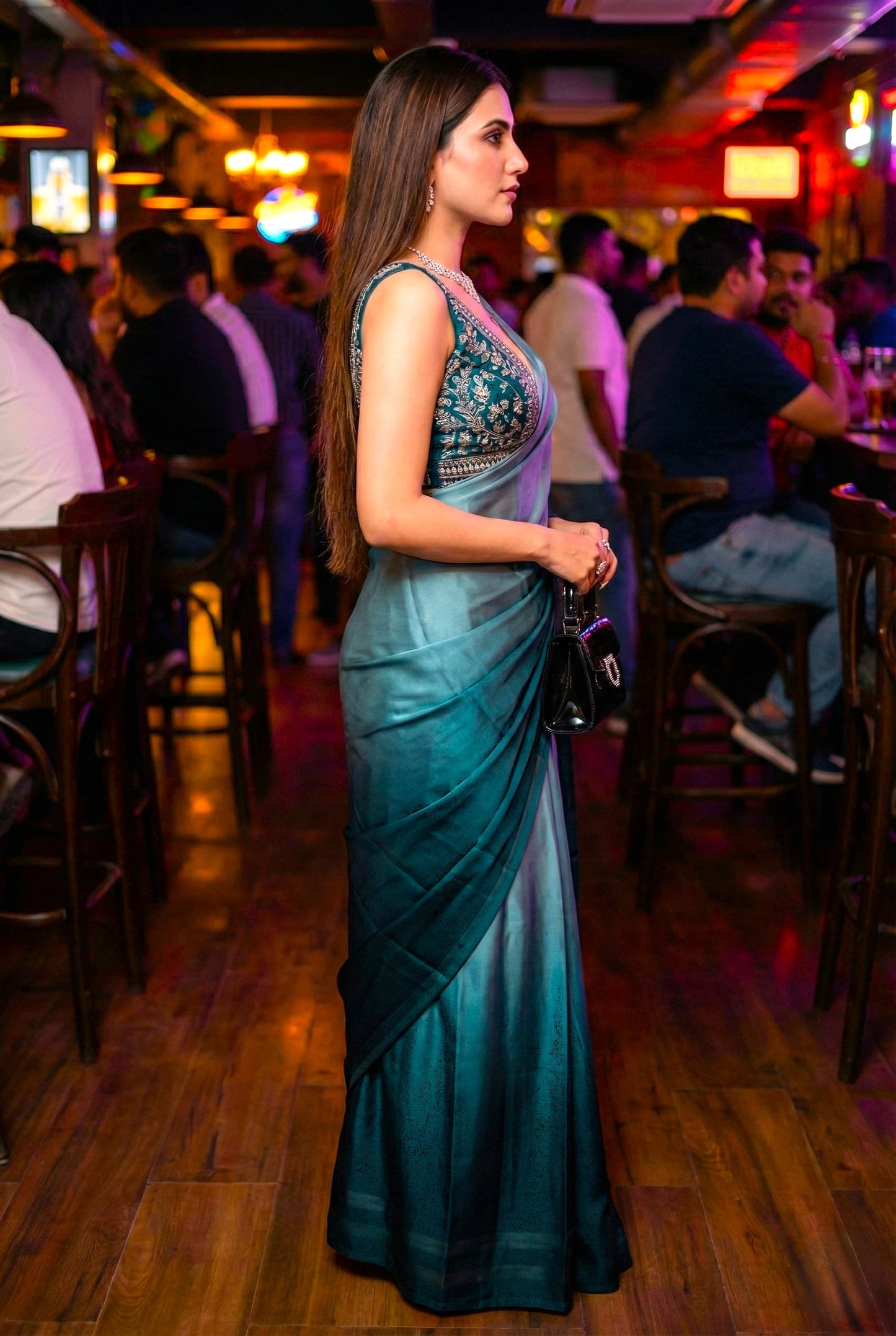 Rangoli Silk Ready to Wear Saree – View 5 | Bong Trendz