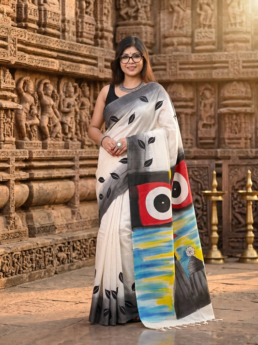 Prabhu Shree Jagannath Hand Painted Saree