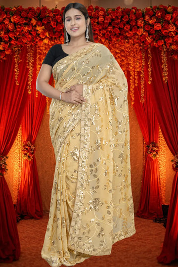 Bollywood Georgette Sequence Saree – Party Wear View 1 | Bong Trendz