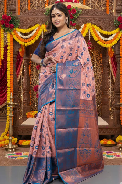 Tissue Fancy Brocade Saree | Party & Wedding | Bong Trendz
