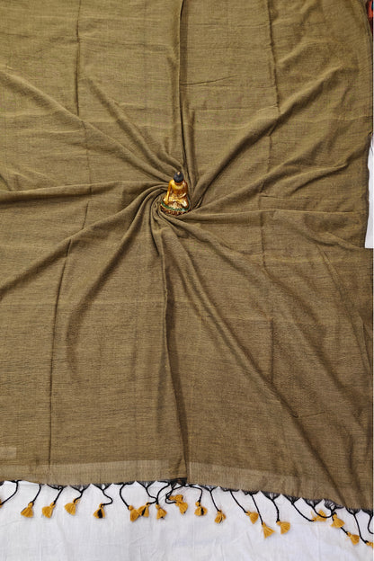 Plain Soft Cotton Handloom Saree