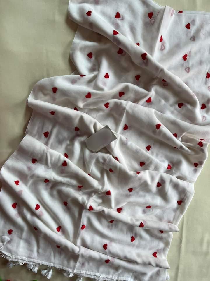 Love Embroidery Cotton Handloom Saree