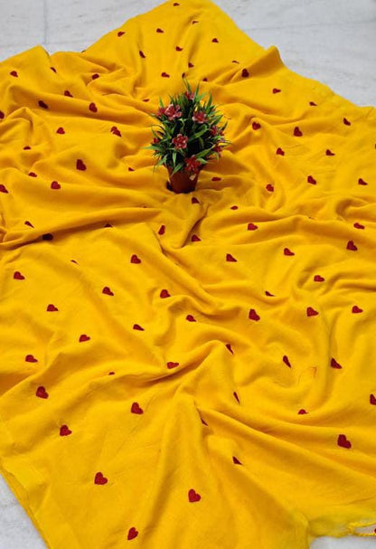 Love Embroidery Cotton Handloom Saree