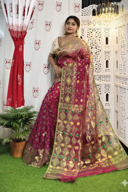  Zari Handloom  Dhakai Jamdani 