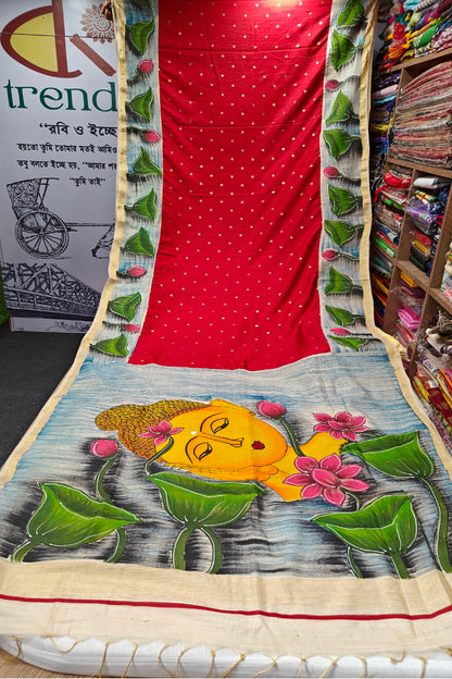 Budham Stuti Bhagalpuri and Patola Silk Saree – Side View | Bhagalpuri Silk Saree | Bong Trendz