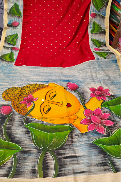 Budham Stuti Bhagalpuri and Patola Silk Saree – Front View | Bhagalpuri Silk Saree | Bong Trendz