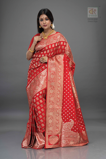 Designer Exclusive Handloom Banarasi Silk Saree – Style 3 | Banarasi Silk Saree | Bong Trendz