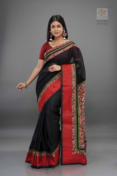 Designer Kalamkari Boutique Printed Saree | Bong Trendz
