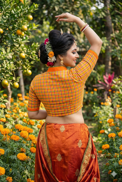Dimple Designer Cotton Blouse - Image 1 | Bong Trendz