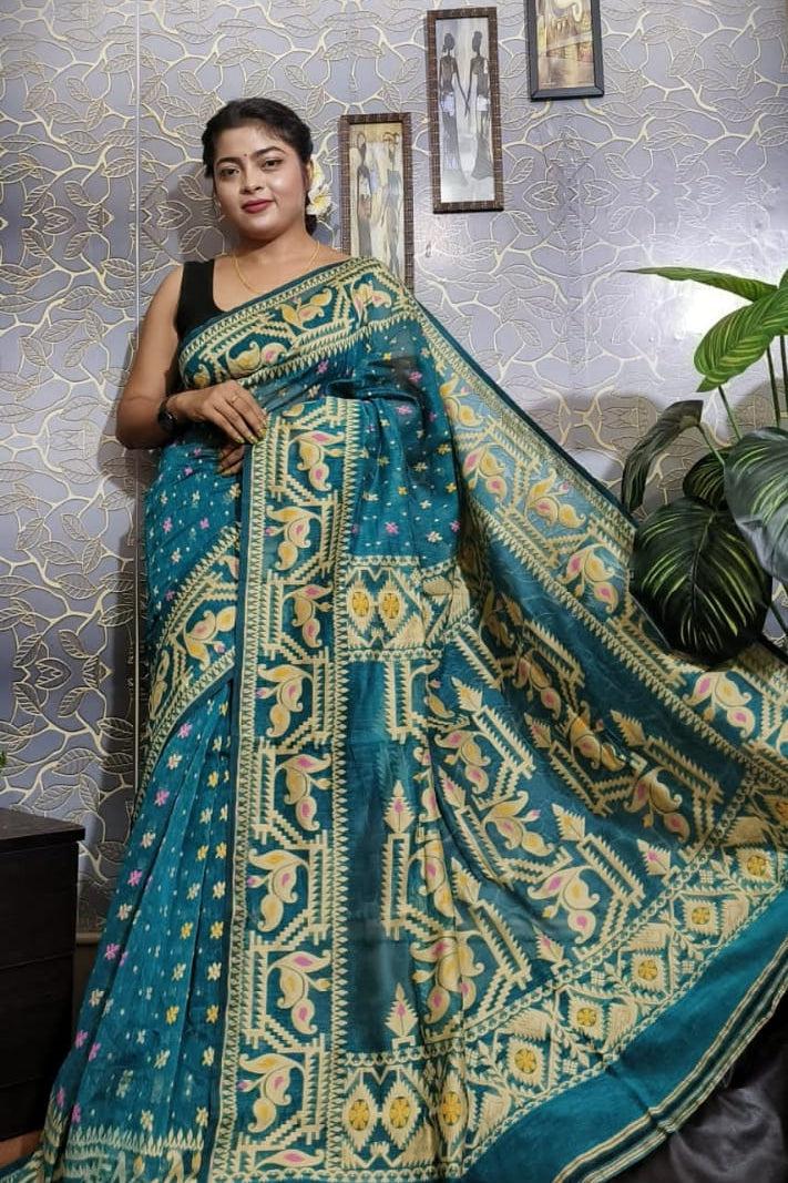 Exquisite Jamdani Minakari body lata design border