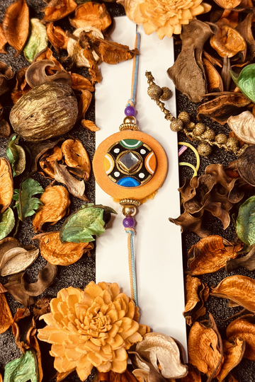 Fabric Painting Rakhi 1 - handmade fabric rakhi | Bong Trendz